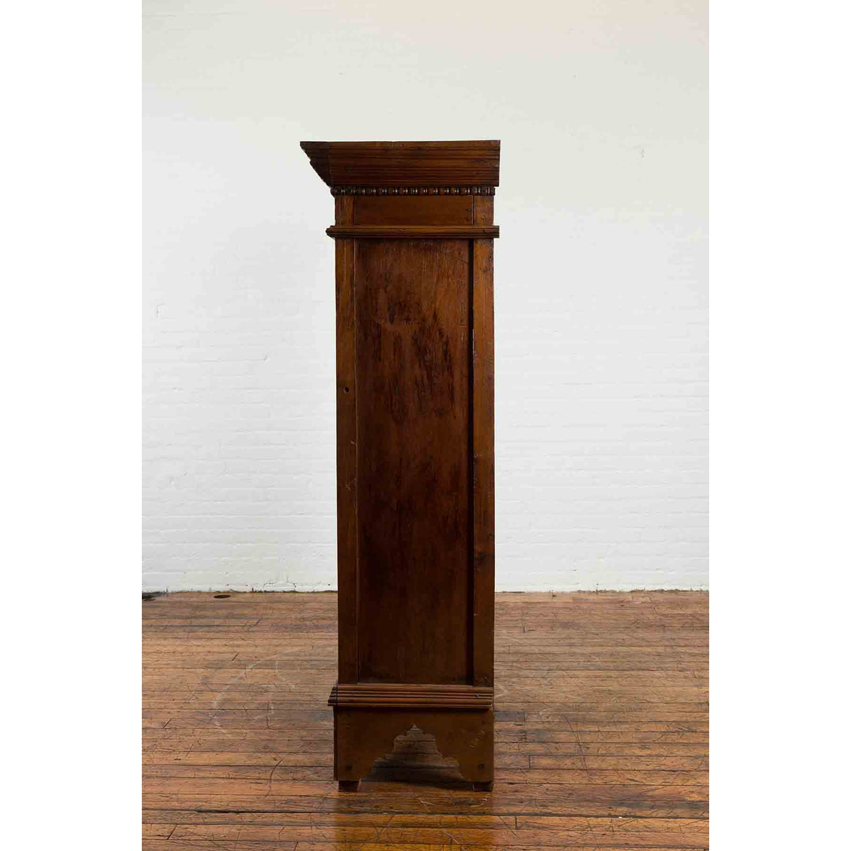 Indonesian Early 20th Century Carved Teak Wood Cabinet with Molded Cartouches-16. Asian & Chinese Furniture, Art, Antiques, Vintage Home Décor for sale at FEA Home