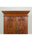 Indonesian Early 20th Century Carved Teak Wood Cabinet with Molded Cartouches-5. Asian & Chinese Furniture, Art, Antiques, Vintage Home Décor for sale at FEA Home