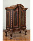 Dutch Colonial Early 20th Century Cabinet with Bonnet Top and Cabriole Legs-2. Asian & Chinese Furniture, Art, Antiques, Vintage Home Décor for sale at FEA Home
