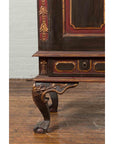 Dutch Colonial Early 20th Century Cabinet with Bonnet Top and Cabriole Legs-10. Asian & Chinese Furniture, Art, Antiques, Vintage Home Décor for sale at FEA Home