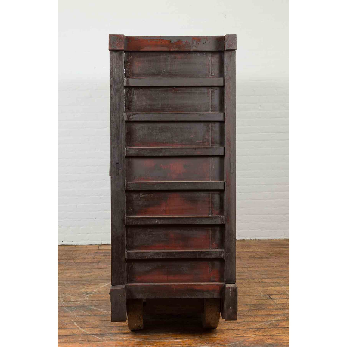 Japanese Meiji Period Late 19th Century Merchant's Chest Mounted on Wheels-11. Asian & Chinese Furniture, Art, Antiques, Vintage Home Décor for sale at FEA Home
