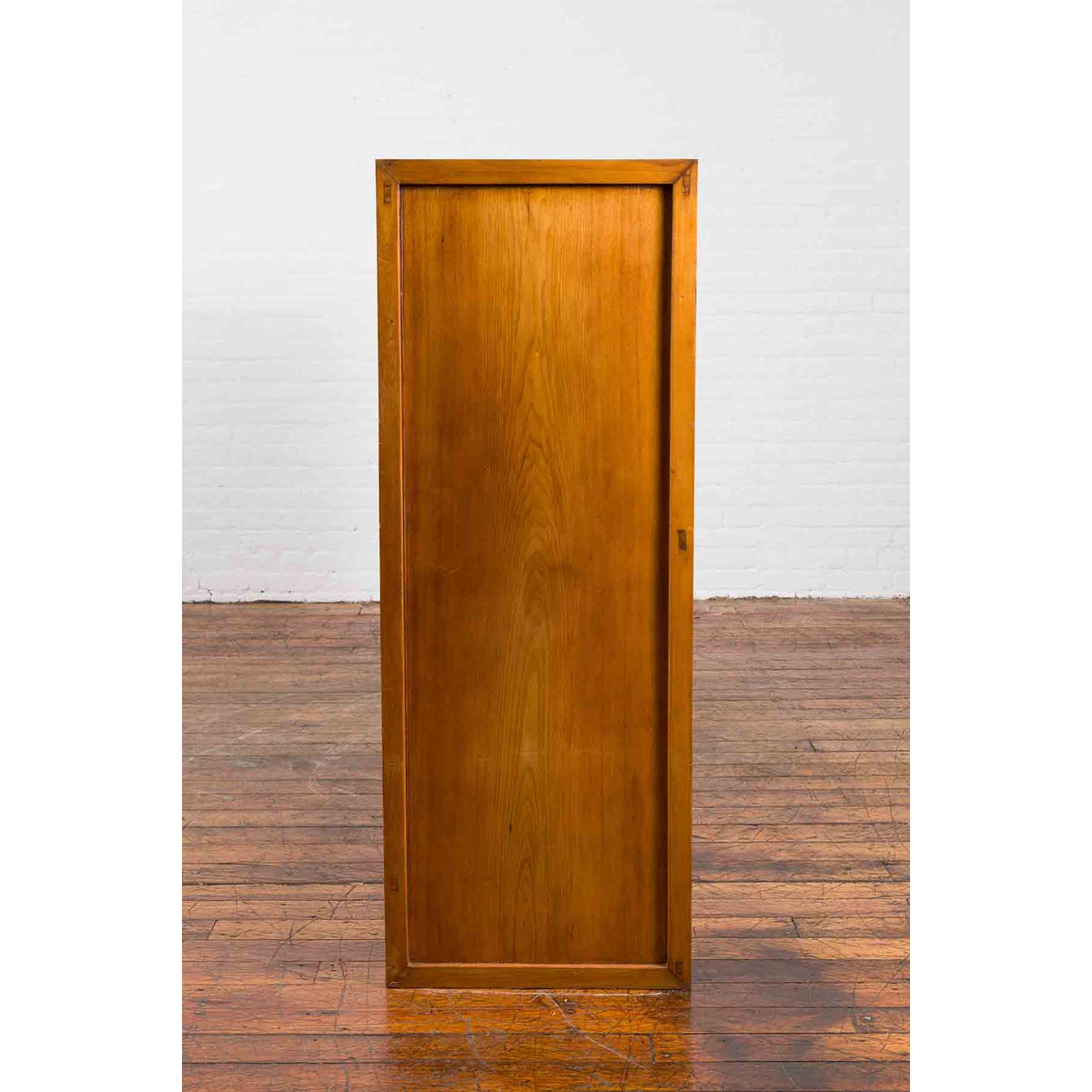 Chinese Vintage Display Cabinet with Paneled Glass Doors and Four Drawers-12. Asian & Chinese Furniture, Art, Antiques, Vintage Home Décor for sale at FEA Home