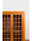 Chinese Vintage Display Cabinet with Paneled Glass Doors and Four Drawers-7. Asian & Chinese Furniture, Art, Antiques, Vintage Home Décor for sale at FEA Home
