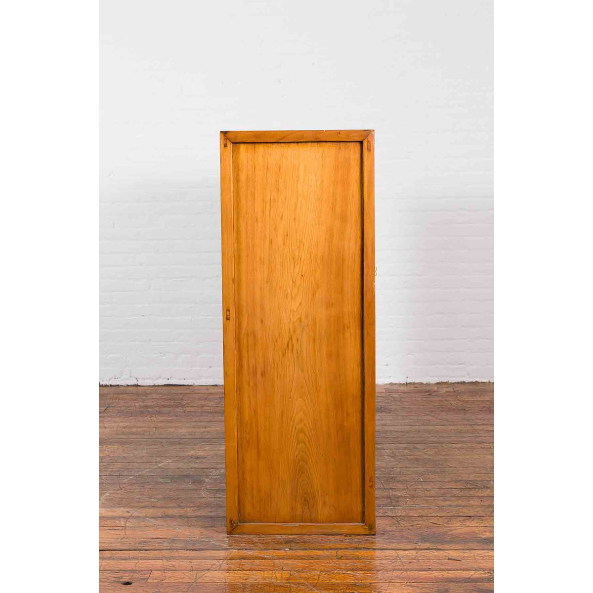 Chinese Vintage Display Cabinet with Paneled Glass Doors and Four Drawers-10. Asian & Chinese Furniture, Art, Antiques, Vintage Home Décor for sale at FEA Home