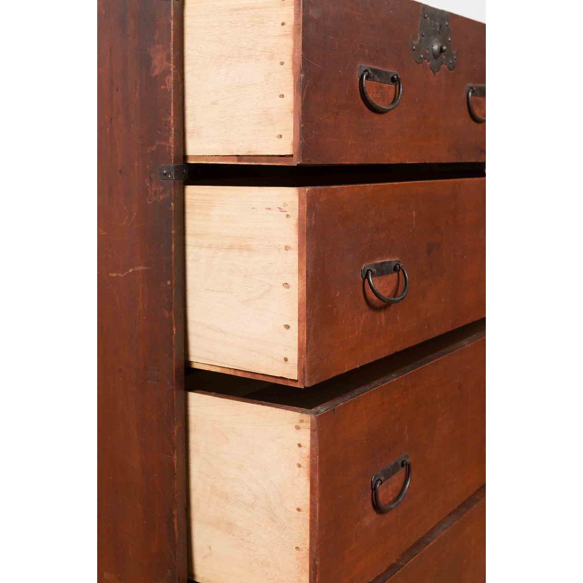 Japanese Taishō Period Early 20th Century Tansu Chest with Five Drawers-6. Asian & Chinese Furniture, Art, Antiques, Vintage Home Décor for sale at FEA Home