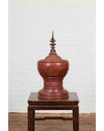 19th Century Burmese Cinnabar Palembang Lacquer Temple Offering Bowl with Lid-3. Asian & Chinese Furniture, Art, Antiques, Vintage Home Décor for sale at FEA Home