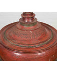 19th Century Burmese Cinnabar Palembang Lacquer Temple Offering Bowl with Lid-7. Asian & Chinese Furniture, Art, Antiques, Vintage Home Décor for sale at FEA Home