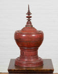 19th Century Burmese Cinnabar Palembang Lacquer Temple Offering Bowl with Lid-2. Asian & Chinese Furniture, Art, Antiques, Vintage Home Décor for sale at FEA Home