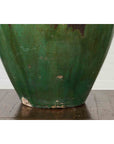 Antique Thai Garden Vase with Distressed Verde Patina and Brown Drip Glaze-5. Asian & Chinese Furniture, Art, Antiques, Vintage Home Décor for sale at FEA Home