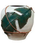 Thai 20th Century Garden Planter with Raised Palm Leaf and Rope Motifs-1. Asian & Chinese Furniture, Art, Antiques, Vintage Home Décor for sale at FEA Home