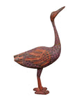 Indonesian Hand Carved Heron Sculpture with Purple, Orange and Black Tones-1. Asian & Chinese Furniture, Art, Antiques, Vintage Home Décor for sale at FEA Home