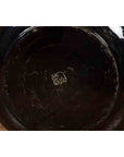 Burmese Vintage Black Lacquer Bowl with Silver Toned Frieze of Palmettes-10. Asian & Chinese Furniture, Art, Antiques, Vintage Home Décor for sale at FEA Home