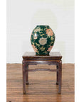 Vintage Chinese Handcrafted Green Vase with Incised Floral and Butterfly Decor-8. Asian & Chinese Furniture, Art, Antiques, Vintage Home Décor for sale at FEA Home