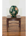 Vintage Chinese Handcrafted Green Vase with Incised Floral and Butterfly Decor-9. Asian & Chinese Furniture, Art, Antiques, Vintage Home Décor for sale at FEA Home