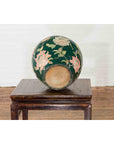 Vintage Chinese Handcrafted Green Vase with Incised Floral and Butterfly Decor-10. Asian & Chinese Furniture, Art, Antiques, Vintage Home Décor for sale at FEA Home