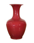 Large Chinese Vintage Oxblood Altar Vase with Flaring Neck-1. Asian & Chinese Furniture, Art, Antiques, Vintage Home Décor for sale at FEA Home