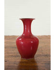 Large Chinese Vintage Oxblood Altar Vase with Flaring Neck-3. Asian & Chinese Furniture, Art, Antiques, Vintage Home Décor for sale at FEA Home