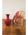 Large Chinese Vintage Oxblood Altar Vase with Flaring Neck-5. Asian & Chinese Furniture, Art, Antiques, Vintage Home Décor for sale at FEA Home
