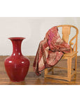 Large Chinese Vintage Oxblood Altar Vase with Flaring Neck-4. Asian & Chinese Furniture, Art, Antiques, Vintage Home Décor for sale at FEA Home