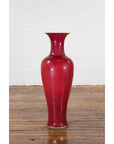 Chinese Vintage Oxblood Altar Vase with Flaring Neck-6. Asian & Chinese Furniture, Art, Antiques, Vintage Home Décor for sale at FEA Home