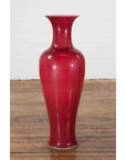 Chinese Vintage Oxblood Altar Vase with Flaring Neck-7. Asian & Chinese Furniture, Art, Antiques, Vintage Home Décor for sale at FEA Home