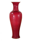 Chinese Vintage Oxblood Altar Vase with Flaring Neck-1. Asian & Chinese Furniture, Art, Antiques, Vintage Home Décor for sale at FEA Home