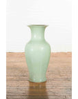 Chinese Vintage Altar Vase with Crackle Celadon Finish and Flaring Neck-2. Asian & Chinese Furniture, Art, Antiques, Vintage Home Décor for sale at FEA Home