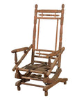 Rustic 19th Century Indian Rocking Chair with Metal Accents and Turned Supports-1. Asian & Chinese Furniture, Art, Antiques, Vintage Home Décor for sale at FEA Home