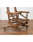 Rustic 19th Century Indian Rocking Chair with Metal Accents and Turned Supports-8. Asian & Chinese Furniture, Art, Antiques, Vintage Home Décor for sale at FEA Home