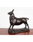 Contemporary Lost Wax Bronze Sculpture Depicting a Bull with Dark Patina-11. Asian & Chinese Furniture, Art, Antiques, Vintage Home Décor for sale at FEA Home