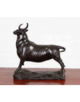 Contemporary Lost Wax Bronze Sculpture Depicting a Bull with Dark Patina-12. Asian & Chinese Furniture, Art, Antiques, Vintage Home Décor for sale at FEA Home