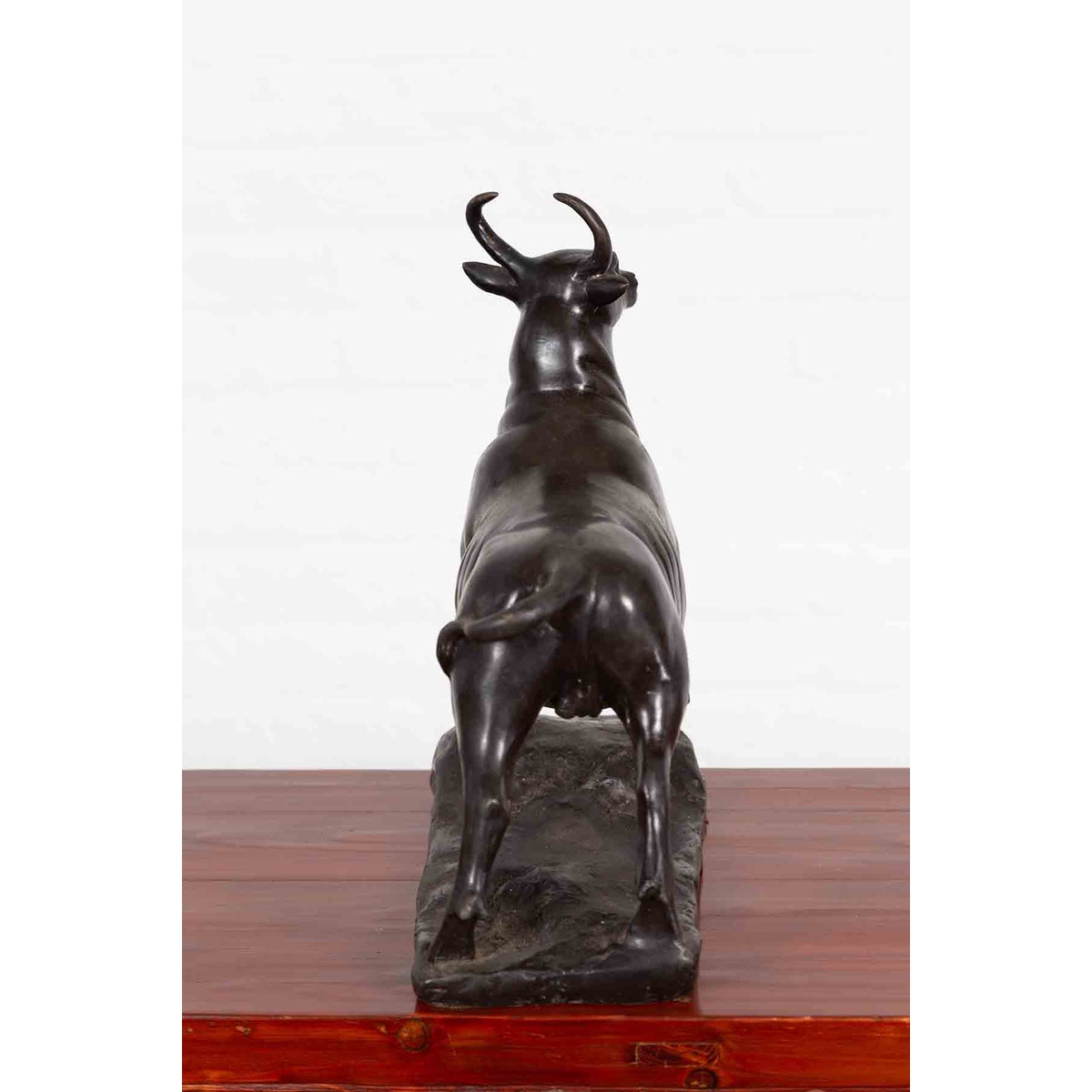 Contemporary Lost Wax Bronze Sculpture Depicting a Bull with Dark Patina-13. Asian & Chinese Furniture, Art, Antiques, Vintage Home Décor for sale at FEA Home