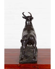 Contemporary Lost Wax Bronze Sculpture Depicting a Bull with Dark Patina-13. Asian & Chinese Furniture, Art, Antiques, Vintage Home Décor for sale at FEA Home