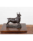 Contemporary Lost Wax Bronze Sculpture Depicting a Bull with Dark Patina-3. Asian & Chinese Furniture, Art, Antiques, Vintage Home Décor for sale at FEA Home