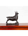 Contemporary Lost Wax Bronze Sculpture Depicting a Bull with Dark Patina-5. Asian & Chinese Furniture, Art, Antiques, Vintage Home Décor for sale at FEA Home