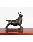 Contemporary Lost Wax Bronze Sculpture Depicting a Bull with Dark Patina-6. Asian & Chinese Furniture, Art, Antiques, Vintage Home Décor for sale at FEA Home