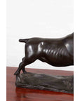 Contemporary Lost Wax Bronze Sculpture Depicting a Bull with Dark Patina-8. Asian & Chinese Furniture, Art, Antiques, Vintage Home Décor for sale at FEA Home
