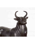 Contemporary Lost Wax Bronze Sculpture Depicting a Bull with Dark Patina-9. Asian & Chinese Furniture, Art, Antiques, Vintage Home Décor for sale at FEA Home