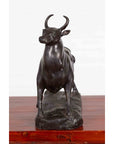 Contemporary Lost Wax Bronze Sculpture Depicting a Bull with Dark Patina-10. Asian & Chinese Furniture, Art, Antiques, Vintage Home Décor for sale at FEA Home
