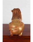 Vintage Thai Gilded and Carved Wooden Mythical Creature with Red Undertone-10. Asian & Chinese Furniture, Art, Antiques, Vintage Home Décor for sale at FEA Home