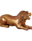 Vintage Thai Gilded and Carved Wooden Mythical Creature with Red Undertone-1. Asian & Chinese Furniture, Art, Antiques, Vintage Home Décor for sale at FEA Home
