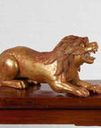 Vintage Thai Gilded and Carved Wooden Mythical Creature with Red Undertone-2. Asian & Chinese Furniture, Art, Antiques, Vintage Home Décor for sale at FEA Home