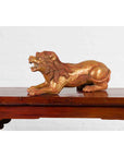 Vintage Thai Gilded and Carved Wooden Mythical Creature with Red Undertone-8. Asian & Chinese Furniture, Art, Antiques, Vintage Home Décor for sale at FEA Home