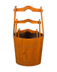 Set of Three Chinese Vintage Grain Nested Baskets with Large Handles-1. Asian & Chinese Furniture, Art, Antiques, Vintage Home Décor for sale at FEA Home