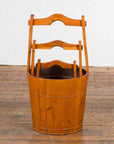Set of Three Chinese Vintage Grain Nested Baskets with Large Handles-2. Asian & Chinese Furniture, Art, Antiques, Vintage Home Décor for sale at FEA Home