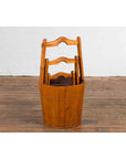 Set of Three Chinese Vintage Grain Nested Baskets with Large Handles-6. Asian & Chinese Furniture, Art, Antiques, Vintage Home Décor for sale at FEA Home