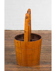 Set of Three Chinese Vintage Grain Nested Baskets with Large Handles-7. Asian & Chinese Furniture, Art, Antiques, Vintage Home Décor for sale at FEA Home