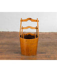 Set of Three Chinese Vintage Grain Nested Baskets with Large Handles-8. Asian & Chinese Furniture, Art, Antiques, Vintage Home Décor for sale at FEA Home