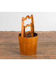 Set of Three Chinese Vintage Grain Nested Baskets with Large Handles-9. Asian & Chinese Furniture, Art, Antiques, Vintage Home Décor for sale at FEA Home