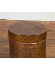 Burmese Vintage Negora Lacquer Circular Box with Snake Skin Pattern-8. Asian & Chinese Furniture, Art, Antiques, Vintage Home Décor for sale at FEA Home